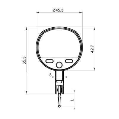 SYLVAC Digital Vippeindikator S_DIAL TEST SMART 2,0 x 0,001 mm IP54 nyckellängd 36,5 mm (805.4322) BT